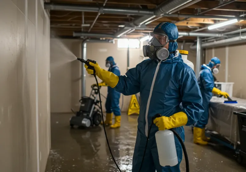 Basement Sanitization and Antimicrobial Treatment process in Jeffersonville, KY